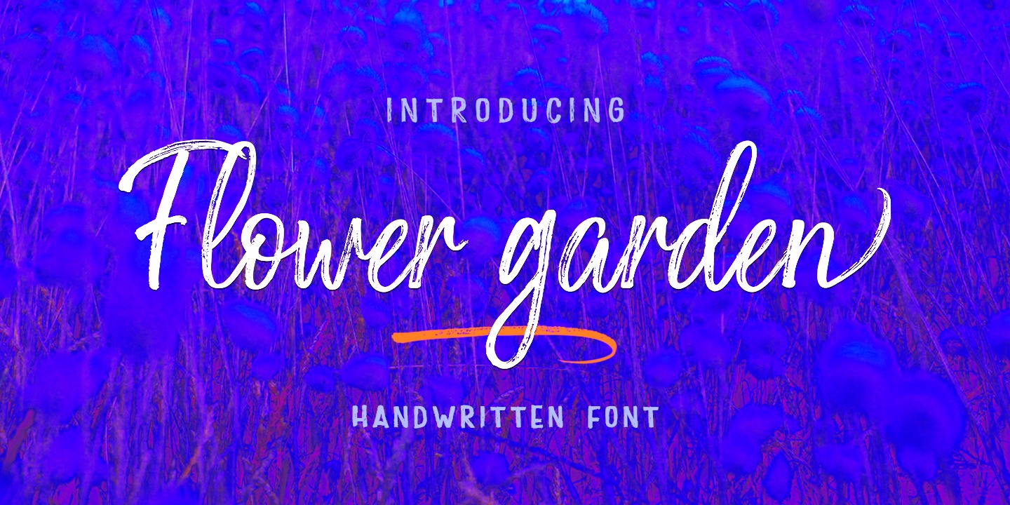 Пример шрифта Flower Garden